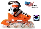 Роликові ковзани дитячі розсувні Scale Sports ORANGE LF 905 Помаранчеві розмір 38-41 передні колеса СВІТЯТЬСЯ