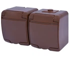 Розетка двойная с з/к ETI Hermetics RHE-2s-KR коричневая IP54 (4668052)