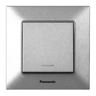 Выключатель 1-клавишный Panasonic Arkedia Slim с подсветкой серебристый