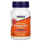 Витамины Now Foods Vitamin D-3 High Potency 2,000 IU 120 капсул