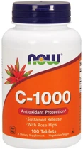 Витамин C Now Foods Витамин C-1000 с шиповником 100 таблеток (733739006806)