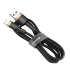 Кабель Baseus Kevlar Cable USB for Lightning 2A 1M Gold+Black (CALKLF-BV1)
