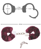 Металеві наручники з хутром Bad Kitty Handschellen колір фіолетовий (14239017000000000) - зображення 2