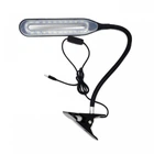 Настільна лампа світлодіодна USB 24 LED на прищіпці 206 чорна з вимикачем на шнурі
