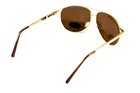 Темные очки с поляризацией BluWater Airforce (brown) (gold metal) Polarized (4ЭИРФ-ЗМ50П) - зображення 3