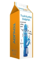 Прозрачный гелевый вибратор Twinturbo Dolphin Vibr. Blue (03651000000000000) - изображение 4