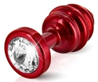 Анальна пробка Anni Butt Plug Ribbed, 3 см колір червоний (+17791015000000000) - зображення 1