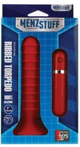 Анальная вибропробка Menzstuff Ribbed Torpedo 6 inch цвет красный (15382015000000000) - изображение 1