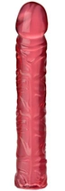 Фалоімітатор Doc Johnson Crystal Jellies Classic 10 inch колір червоний (+08656015000000000) - зображення 4