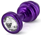 Анальна пробка Anni Butt Plug Ribbed, 2,5 см колір фіолетовий (+17790017000000000) - зображення 1