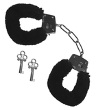 Хутряні наручники Furry Handcuffs колір чорний (16028005000000000) - зображення 3