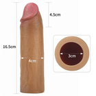Увеличивающая насадка на пенис Revolutionary Silicone Nature Extender цвет коричневый (19559014000000000) - изображение 6