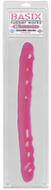 Двосторонній фалоімітатор Basix Rubber Works - 16 Double Dong колір рожевий (08565016000000000) - зображення 2