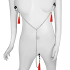 Затискачі для сосків і клітора Lovetoy Nipple Clit Tassel Clamp With Chain колір червоний (20867015000000000) - зображення 5