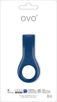 Ерекційне кільце зігнутої форми з вібрацією OVO B4 синій колір (12391007000000000) - зображення 4