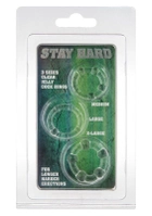 Набор из трех гелевых эрекционных колец Stay Hard цвет прозрачный (00843041000000000) - изображение 2