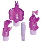 Набор: мини-вибратор и 3 насадки Wild trio purple (16033000000000000) - изображение 1
