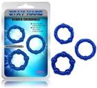 Набір эрекционных кілець Chisa Novelties Beaded Cock Rings колір синій (20754007000000000) - зображення 4