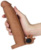 Насадка на пеніс з вібрацією Pleasure X-Tender Series Perfect for 5-6.5 inches Erect Penis колір коричневий (+18912014000000000) - зображення 3