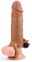 Насадка на пеніс з вібрацією Pleasure X-Tender Series Perfect for 4,5-6 inches Erect Penis колір коричневий (+18914014000000000) - зображення 5