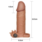 Насадка на пеніс з вібрацією Pleasure X-Tender Series Perfect for 4,5-6 inches Erect Penis колір коричневий (+18914014000000000) - зображення 6