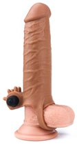 Насадка на пеніс з вібрацією Pleasure X-Tender Series Perfect for 5-6.5 inches Erect Penis колір коричневий (18915014000000000) - зображення 3