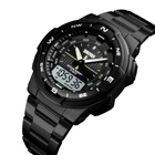 Мужские часы Skmei 1370 MARSHAL Черные с Белым циферблатом
