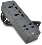 Сетевой фильтр Voltronic ТВ-Т07, 2 розетки + 4 USB, 2 м (2000000197388)