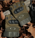 Перчатки без пальцев штурмовые тактические мужские (AC-7311-Green-L) - изображение 9
