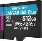 Kingston MicroSDXC 512GB Canvas Go! Plus Class 10 UHS-I U3 V30 A2 + SD-адаптер (SDCG3/512GB) - изображение 4