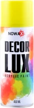 Акрилова спрей-фарба Nowax DecorLux 450 мл Жовтий (TRAFFIC YELLOW/RAL1023) (NX48020)