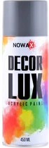 Акрилова спрей-фарба Nowax DecorLux 450 мл Світло-сірий (LIGHT GREY/RAL7001) (NX48017)