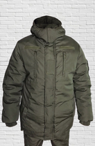 Куртка зимняя до -20 Mavens "Хаки НГУ", с липучками для шевронов, куртка бушлат для охоты и рыбалки, размер 56 - изображение 1