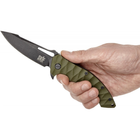 Нож складной SKIF Shark II BSW (длина: 217мм, лезвие: 94мм, черное), оливковый - изображение 4
