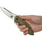 Нож складной SKIF Shark II SW (длина: 217мм, лезвие: 94мм), оливковый - изображение 3