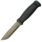 Нож фиксированный Mora Garberg Carbon (длина: 229мм, лезвие: 109мм, черн), черный, ножны кожа - изображение 1