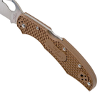 Нож складной Spyderco Byrd Cara Cara 2 (длина: 217мм, лезвие: 95мм), коричневый - изображение 4