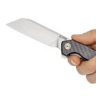 Нож складной CJRB Kicker (длина: 210мм, лезвие: 89мм), карбон - изображение 3