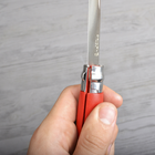 Нож складной Opinel №8 Trekking (длина: 195мм, лезвие: 85мм), красный - изображение 5