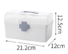 Аптечка-органайзер для ліків, контейнер пластиковий для медикаментів, розмір: 22х12х13 см - зображення 6