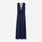 Платье длинное летнее женское H&M 0621250_04 32 Темно-синее (KAY2000001320914)
