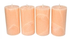 Набор свечей из пальмового воска CandlesBio Palm wax 5,5х11 см 4 штуки Персиковый (WP 01 - 55/110) - изображение 1
