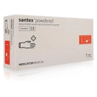 Рукавички латексні MERCATOR Santex Powdered WHITE опудренниє, розмір L, 100 шт - зображення 1