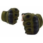 Чоловічі рукавички тактичні Oakley безпалі зелені розмір М коло долоні 19-21 см (EI-711-V) - зображення 5