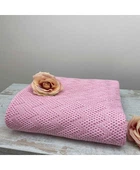 Плед Дино зигзаг розовый 130х170см