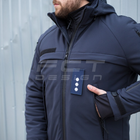 Куртка тактична FCTdesign зимня Патрол Софтшелл 44-46 синя - зображення 4