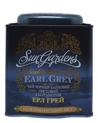 Чай Sun Gardens Earl Grey чорний з бергамотом в металевій банці 150 г (998)