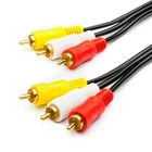 Кабель аудіо-відео 3RCA > 3RCA, 3 тюльпана-(M) > 3 rca (M), Atcom, 5.0 m, пакет (10713)