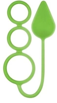 Анальная пробка с эрекционными кольцами Renegade 3 Ring Circus Medium цвет зеленый (19506010000000000) - изображение 1