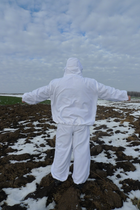 Білий маскувальний костюм для зимового полювання великий розмір One Size - зображення 4